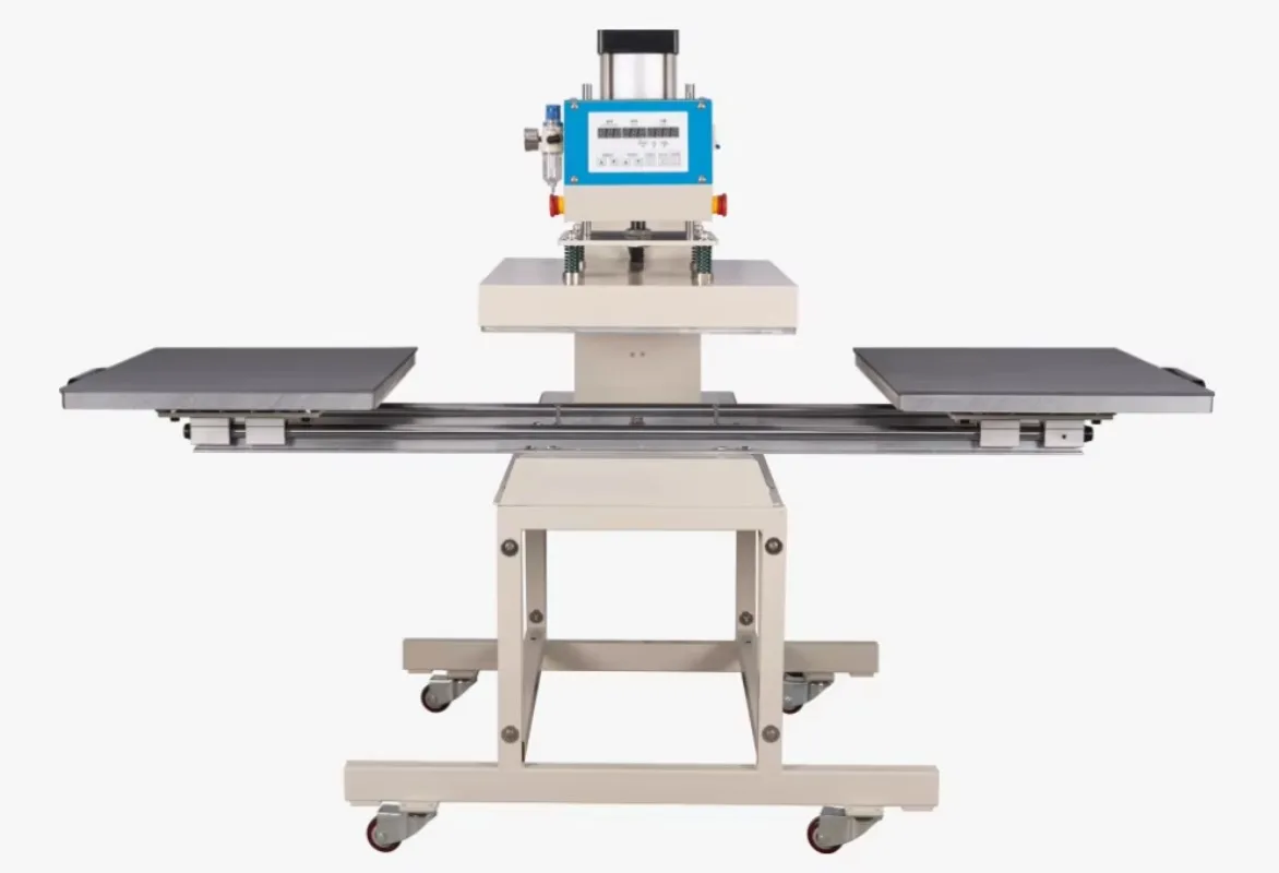 Down Slide Pneumatic Double Station Heat Press MC-5070-XTD2-P Two Person Operation Lab Heat Transfer Machine