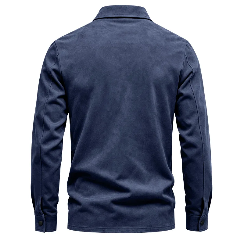 2026 Herren-Wildlederjacke und -hemd für Herbst und Winter, Arbeitskleidung mit geradem Schulteransatz, mehrfarbige Oberbekleidung, modisches Hemd! – Detail 15