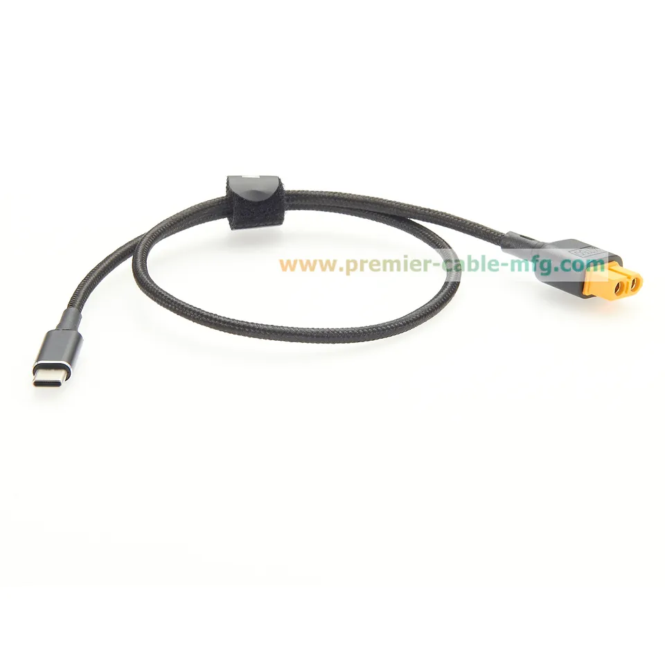 Câble USB-C Vers XT60 SC100 100W 20V 5A 0.5m – Charge Rapide PD/QC Pour Ordinateurs, Téléphones, Tablettes Et Batteries RC