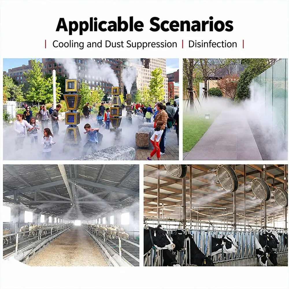 9.52mm High Pressure Misting System Connector Atomizing Nozzle Adapter Elbow Connector Quick Connector Leak Proof Seal
