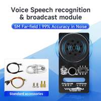 Yahboom AI Voice Recognition Module Voice Broadcasting Custom Wake Words Trains Interaction Model Programmable Sound Sensor Kit