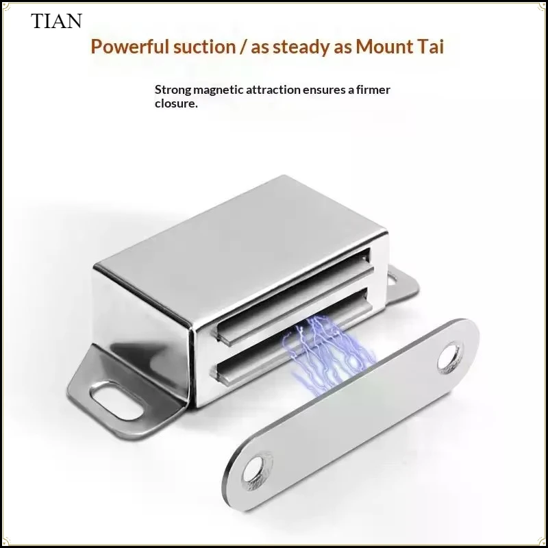 Heavy Duty Stainless Steel Magnetic Door Catch: 10PCS Strong Holding Force Rust Proof Kitchen Cabinets