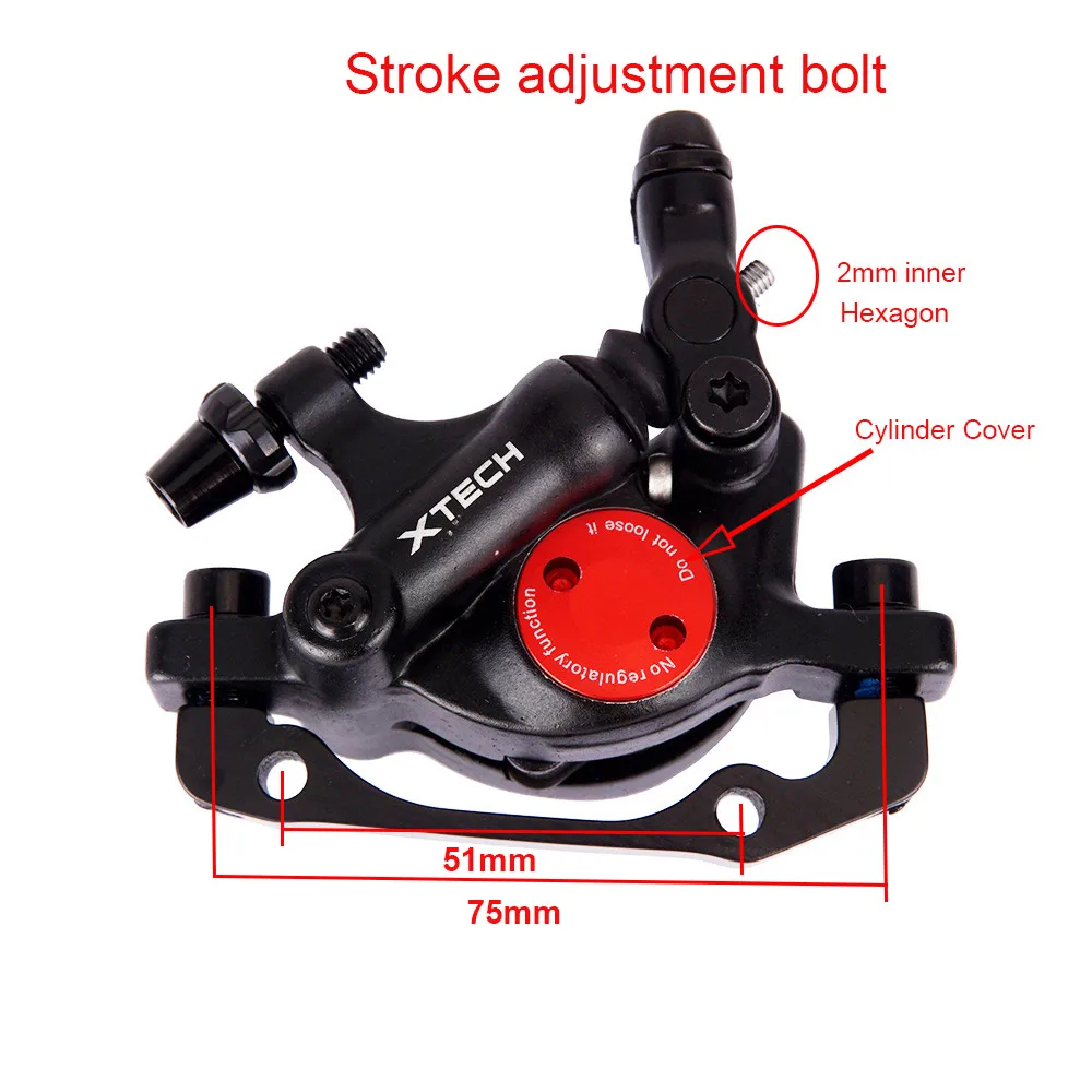 XTECH MTB Line Pulling Oil Pressure Calipers Hydraulic Disc Brake HB100 Front Rear 160MM MT200 M315 Scooter Bicycle Parts