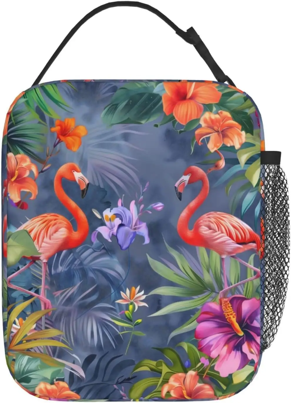Pretty Flamingo Lunch Box for Women Girls Kids, Insulated Cooler Lunch Bag