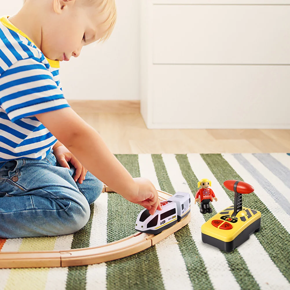 Train électrique télécommandé pour enfants, 1 ensemble, moteur en plastique, jeu d'apprentissage, Collection, cadeau, Coordination des yeux et des mains