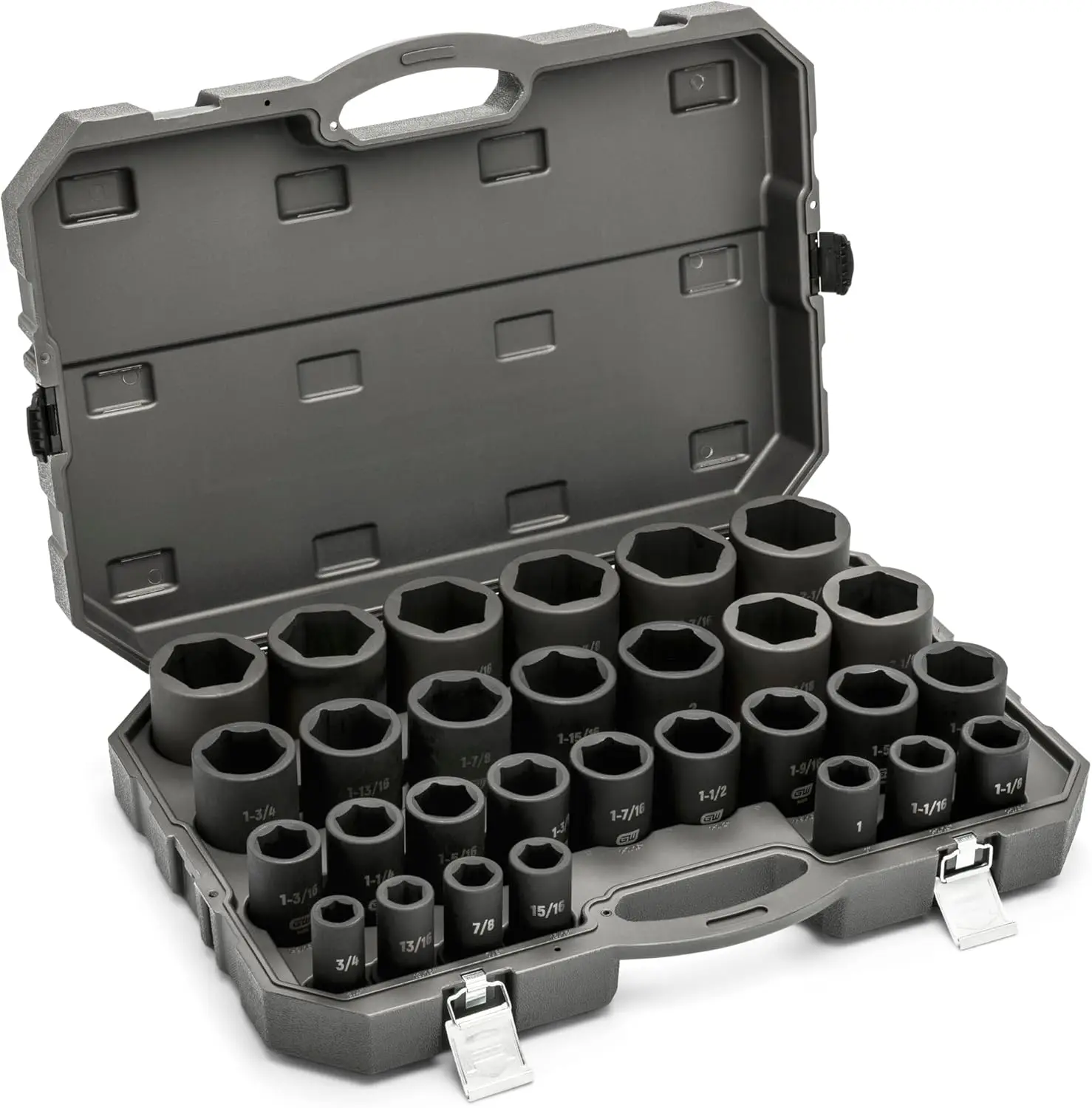 

GEARWRENCH 29 Piece 3/4" Drive 6 Point Deep SAE Impact Socket Set | 3/4" To 2-1/2" | 84037