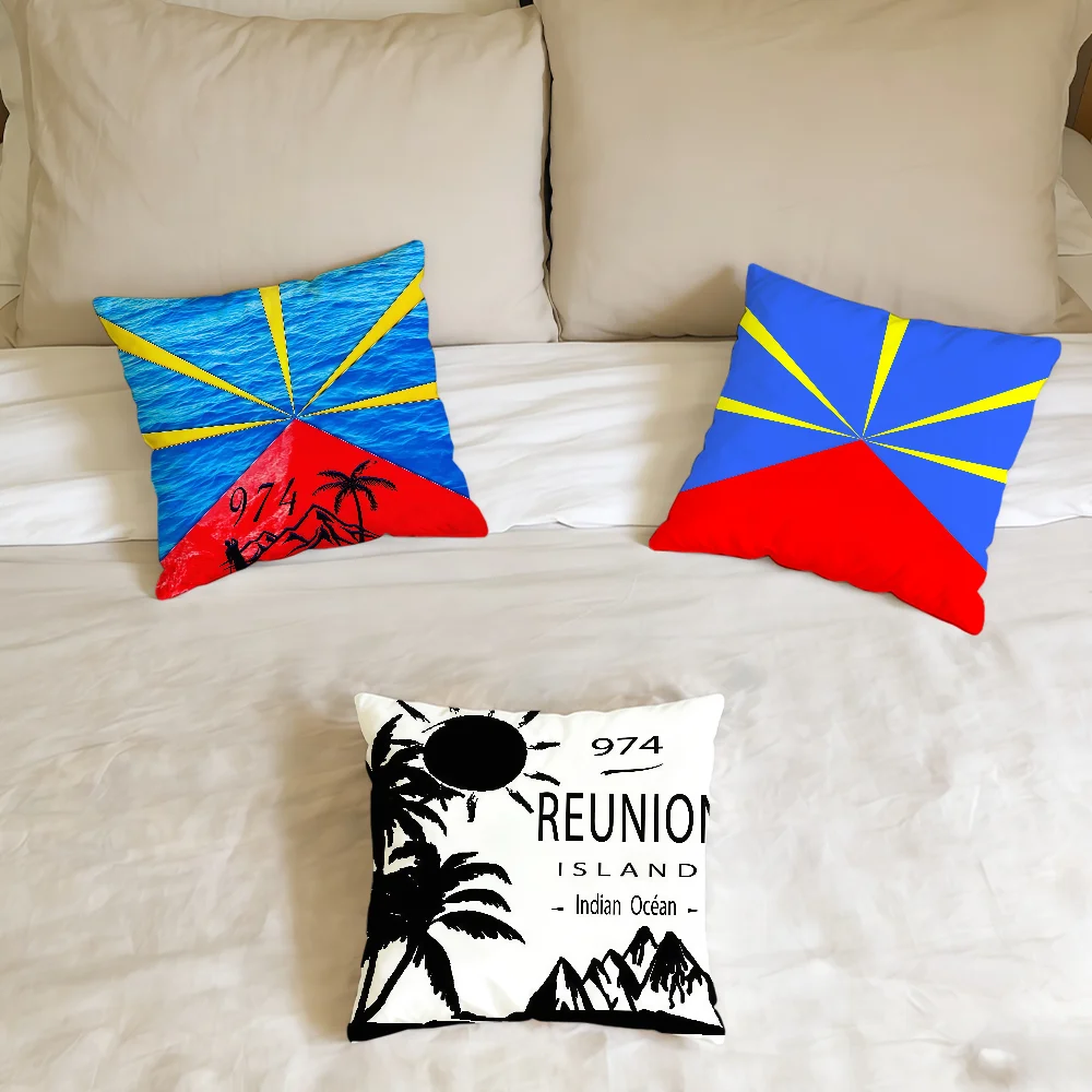 974 R-Reunion Island cushion cover Home Office Birthday Anniversary Gifts Soft Skin Friendly Cushion Cover