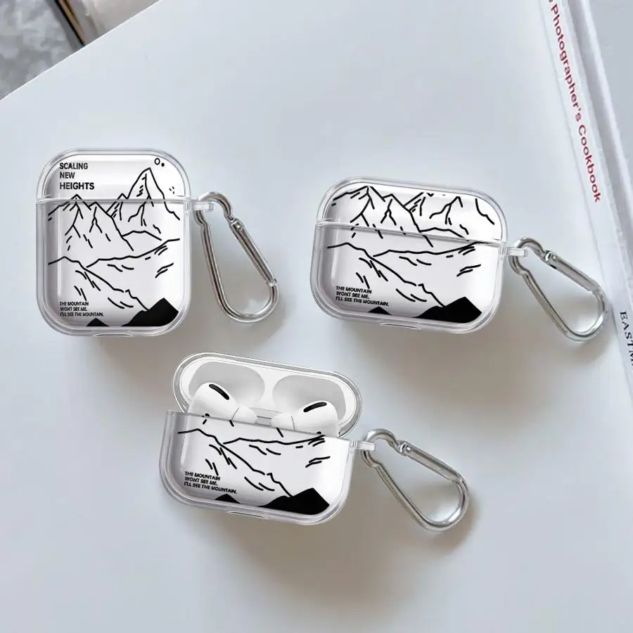 Simple Landscape Clear Earphone Cases Cover Case For Airpods Pro 1 Pro2 Pro3 2 4 3