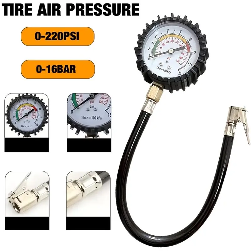 ABHU Vehicle Tire Pressure Monitoring Accurate Air Tire Pressure Gauge Fit For Various Types Of Vehicles Tires