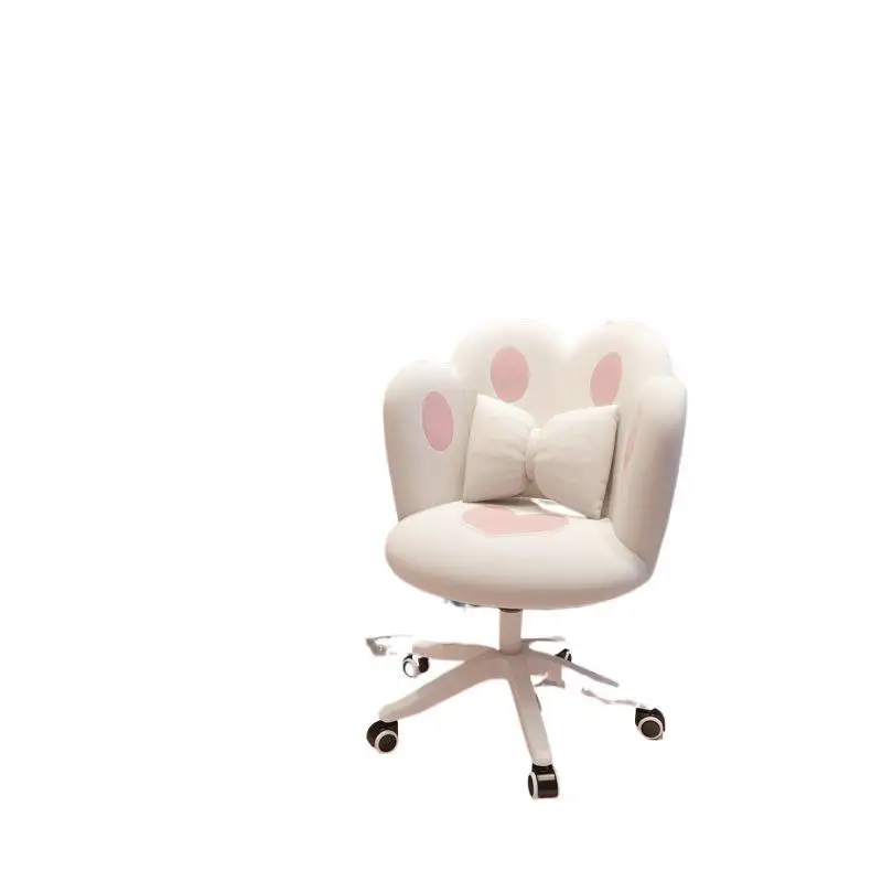 

Chair Backrest Student Cheap Girl Bedroom Computer Chair Comfortable Adjustable Cat Paw Pink