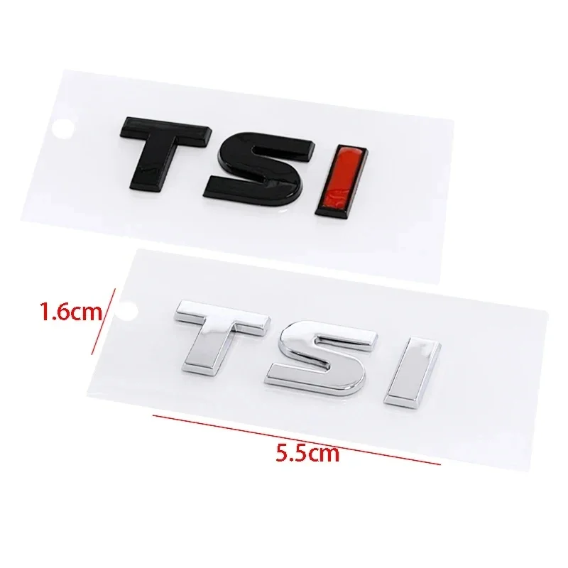 Chrome Black ABS Letters Car Rear Trunk Emblem Badge TSI Nameplate Logo Decal Sticker Fit Volkswagen VW Auto Styling Modifica