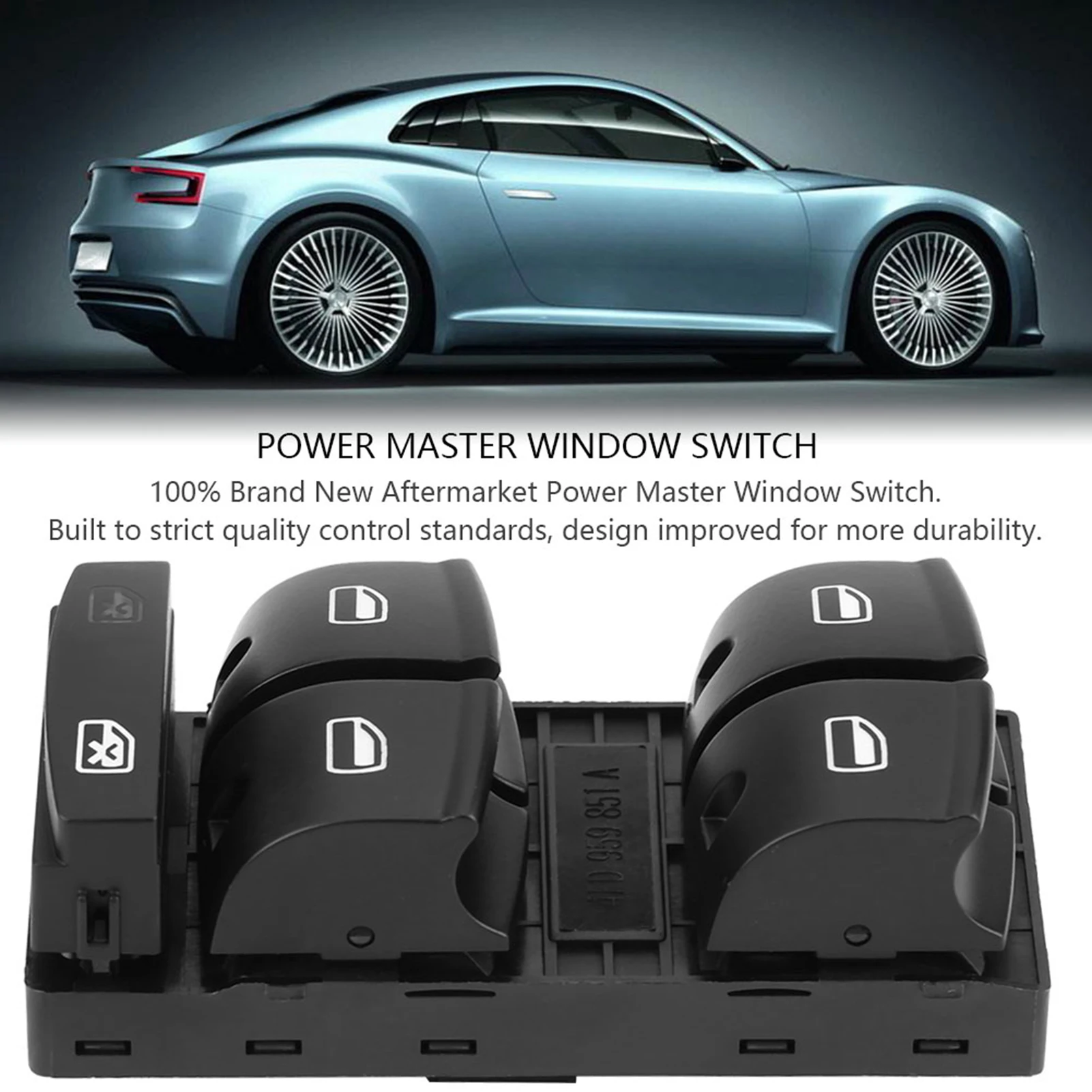 

Electric Power Master Window Control Switch Button for Audi A3 A6 Q7 4F0959851A