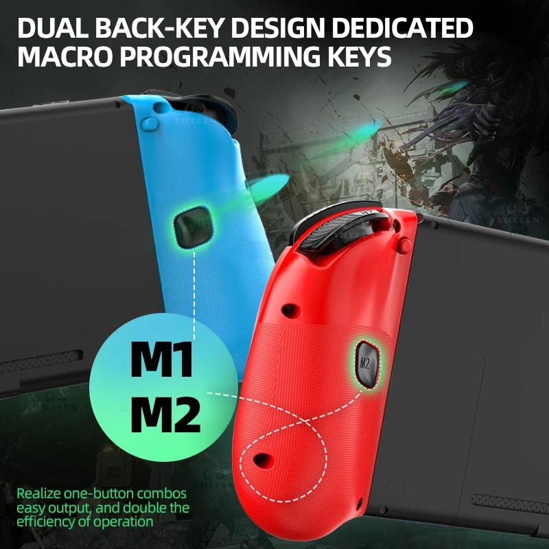 لوحة ألعاب لاسلكية للقاعة للتبديل Oled Lite Joypad Hall Trigger التحكم في عصا التحكم مع توربو قابل للبرمجة والاهتزاز