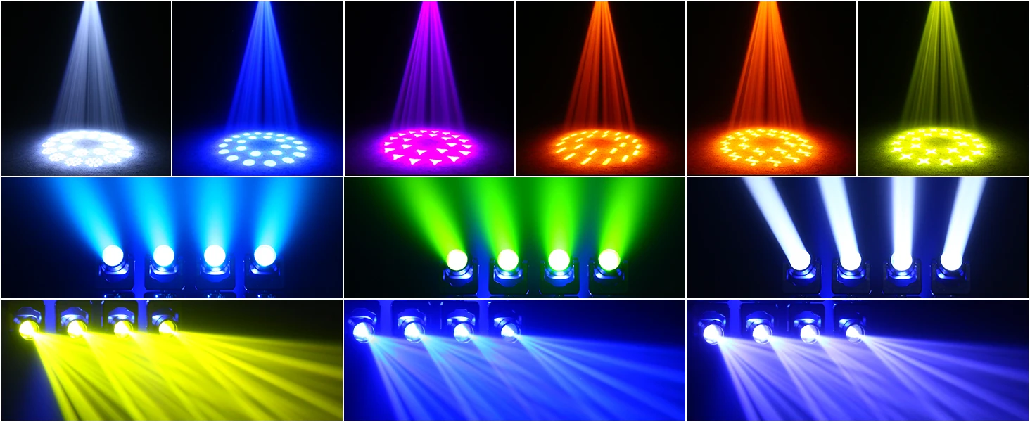 U'King 200W Beam Moving Head Licht DMX512 Bühnenlicht RGB LED Lichtleiste 8+16 Prismen Regenbogeneffekt für DJ Disco Konzertparty – Detail 2