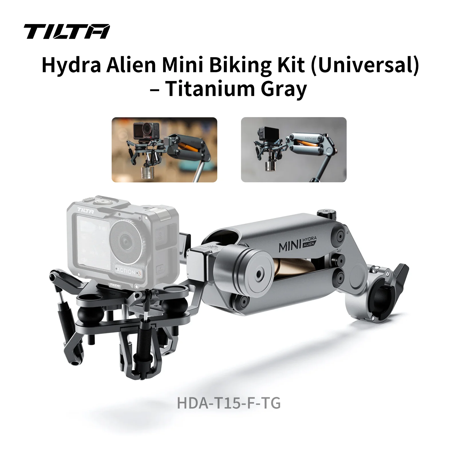 Image of TILTA Hydra Alien Mini Biking mit universellem stoßdämpfendem Kopf für Pocket3/Pocket4pro/Go Pro10/11/12/Action4/5pro/Insta360 X3/4