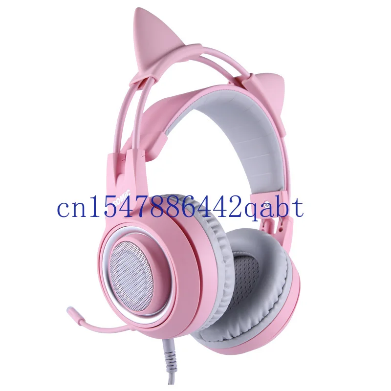 

G951SPINK Наушники с креплением на голову Компьютерные игровые наушники Розовые женские