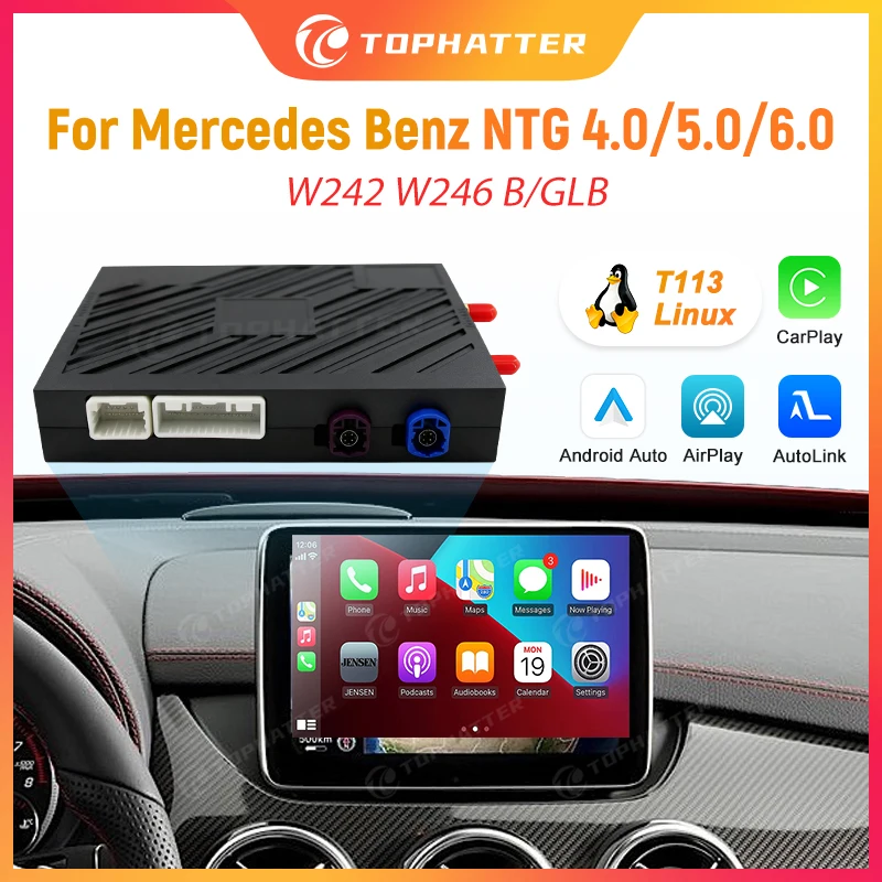 

Car Decoder Linux for Mercedes-Benz W242 B W246 GLB 2012-2022 Android Auto CarPlay Interface Box Upgrade HD Video