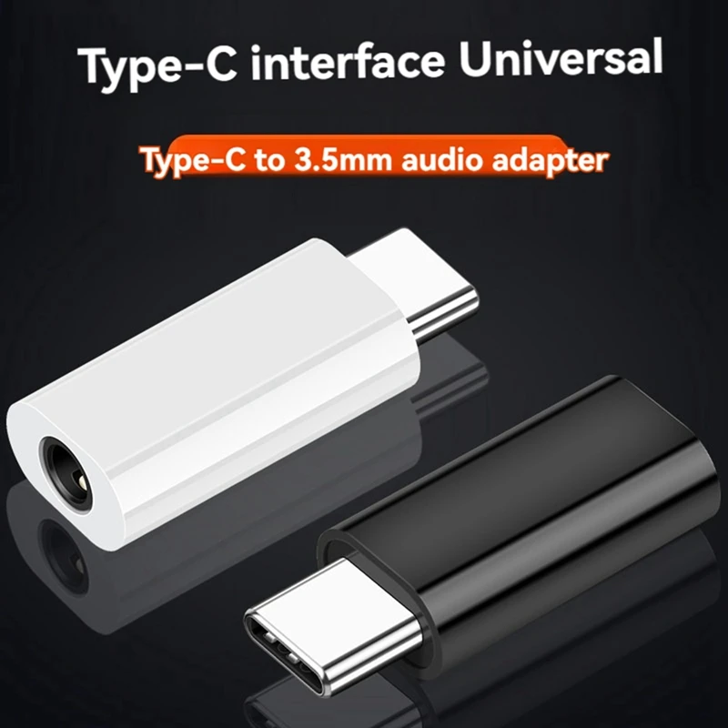 2PCS Type-C To 3.5Mm Jack Converter Earphone Audio Adapter Cable Type USB C To 3.5 Mm Female Headphone Aux Cable Adapter