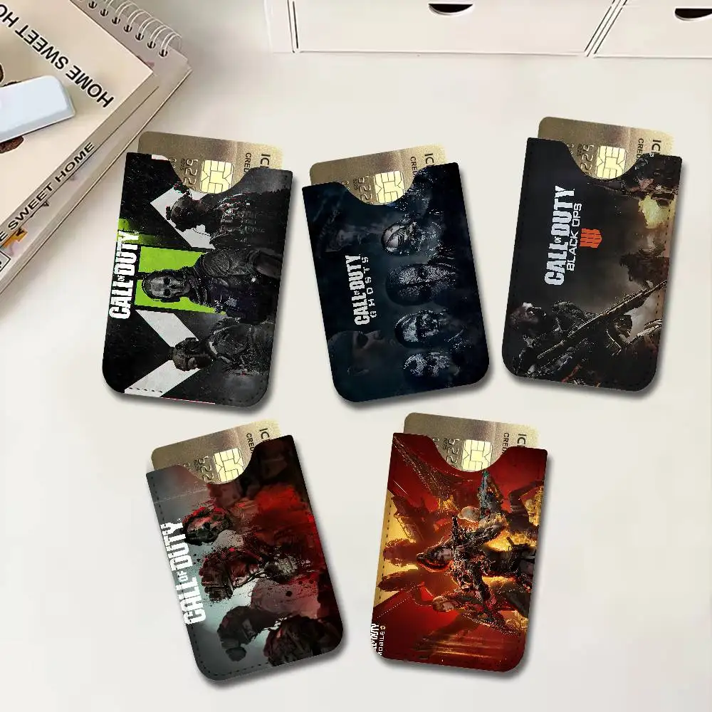 Hot Video Game C-Call O-Of D-Duty Leather Card Wallet Soft Lightweight Portable Credit ID Card Holder Daily Commute Card Case