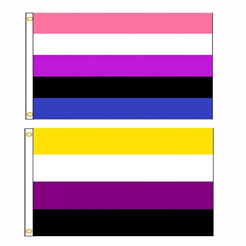 90X150CM LGBT Genderqueer Genderfluid Pride Flag Non-Binary Flag For Decoration