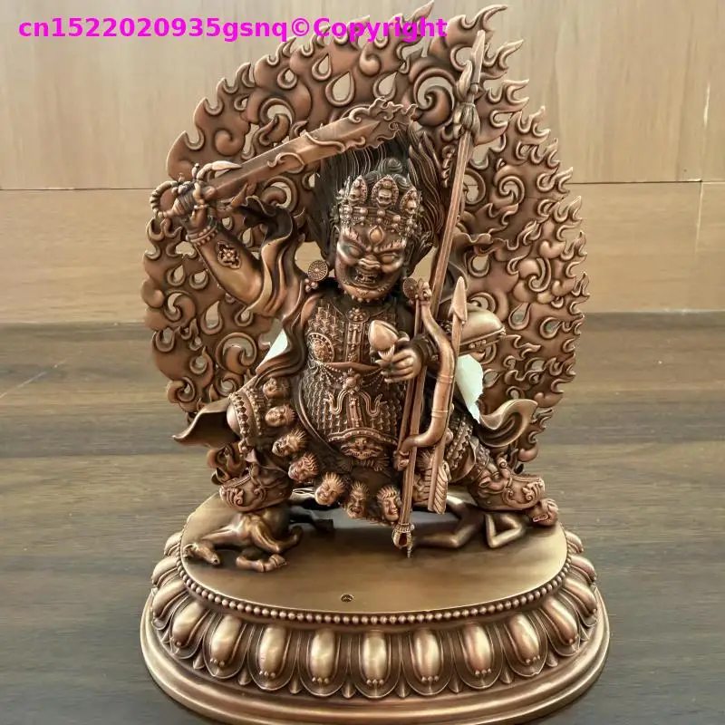 Special offer Exquisite copper carving rare Guardian DA HONG SI MING ZHU HUFA Buddha statue Buddhist altar family worship