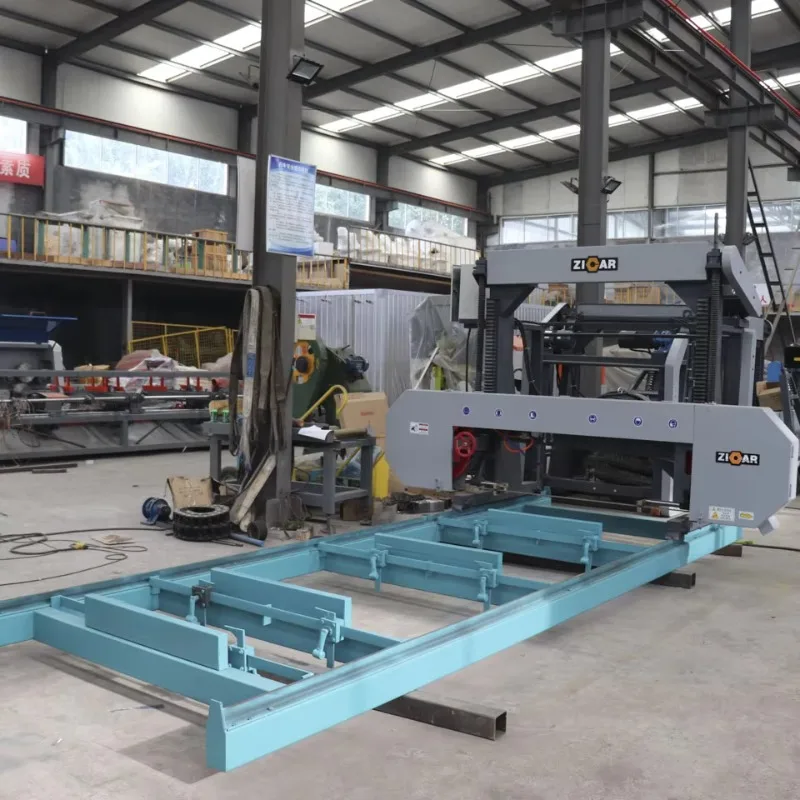 Portable Horizontal Band Sawmill Woodworking Machine Electric Max Diameter 700-1600mm