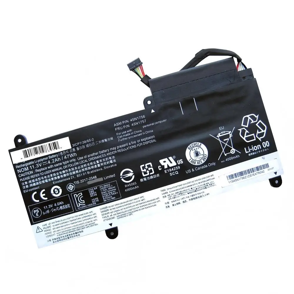 45N1756 45N1753 45N1757 Battery for Lenovo ThinkPad E450 E450C E455 E460 E460C 11.4V 47Wh