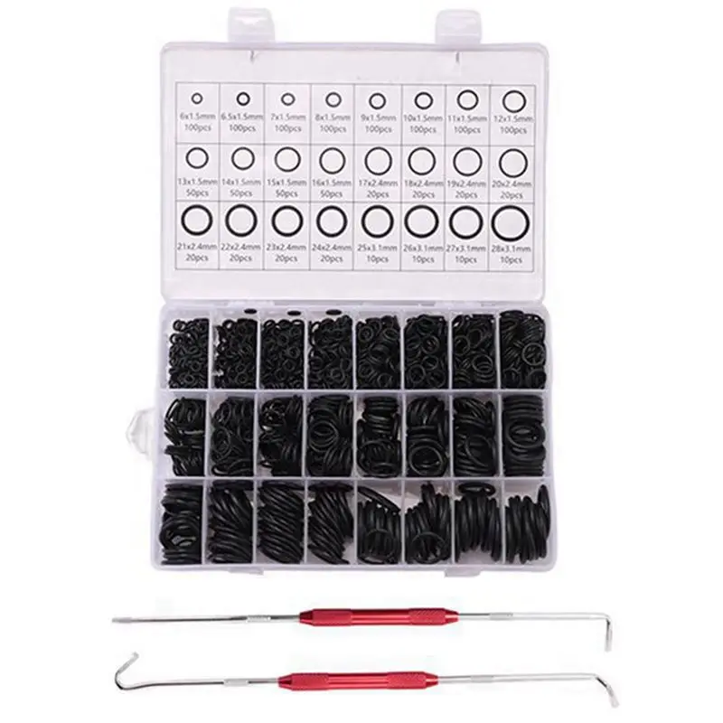 DT17 2400Pcs High Temperature Resistant Butyl Rubber Seal O-Ring, Waterproof Seal Set with Oil Seal Driver, Nitrile Sealing