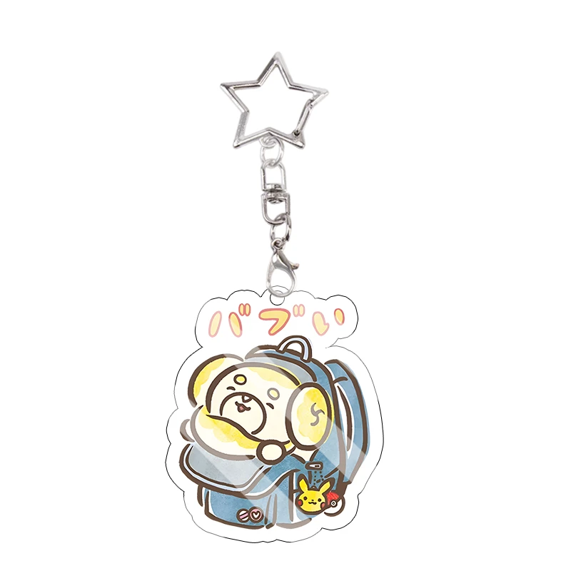 Snorlax Wigglytuff Eevee Acryl-Schlüsselanhänger Kawaii Pachirisu Trendiger Anhänger Taschendekoration Beliebte Modelle Kettenanhänger Geschenk – Detail 31