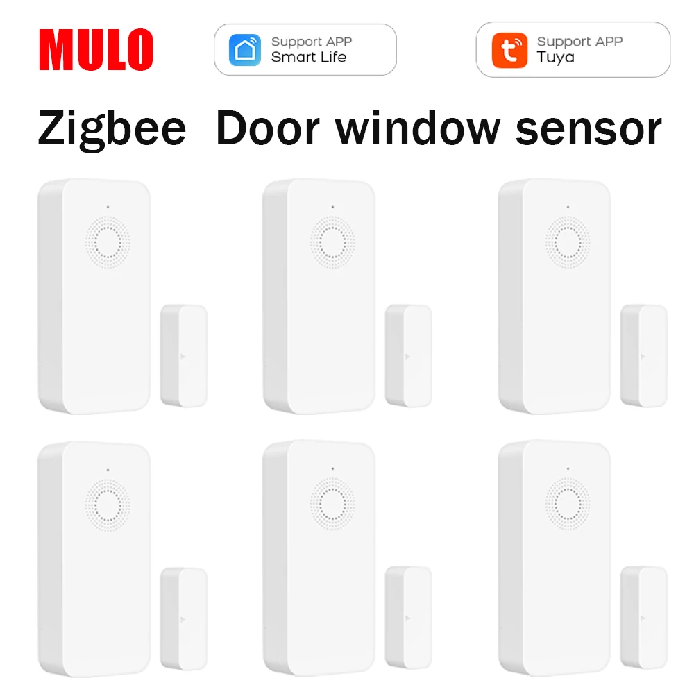 ​Tuya ZigBee Smart Door Window Sensor - Wireless Security Alarm for Home/Office, Alexa/Google Home Waterproof Auto-Door Magnet