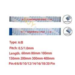 4/6/8/10/12/14/16/18/20Pin FFC FPC AWM 20624 80C 60V VW-1 0.5mm 1.0mm Flat Flexible Cable