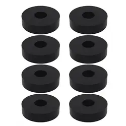 8pcs Rubber Black Round Isolation Vibration Pads for Vibration Dampening Machinery / Vibration Isolation Thick Rubber Washers