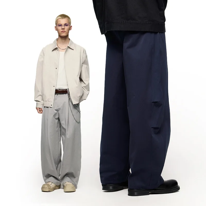 ملابس للرجال السراويل 2025 الصيف رقيقة سراويل تقليدية للساق سراويل تقليدية شارع العليا السراويل الطويلة ملابس العمل بنطلون موضة 2J8L