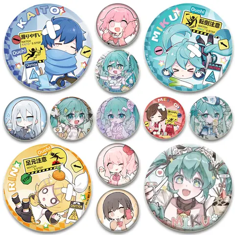 Project Anime Brooches Cute Cartoon Miku Luka‌ Saki Akito Kamishiro Rui Badge Jacket Jeans Lapel Pin Gift Accessorie