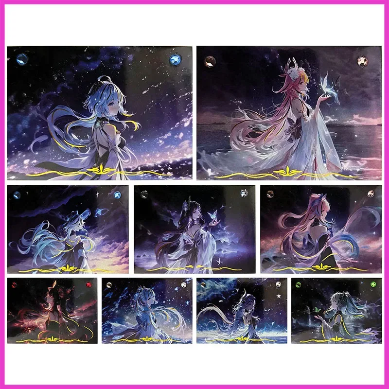 Anime Goddess Story Rare SSP Refraction Game Collectible Card Nahida Shenhe Kamisato Ayaka Hu Tao Toys for boys Birthday Present