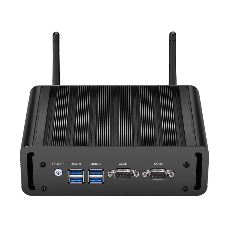 Fanless industrial control computer i7-5500U dual network dual serial port fully enclosed dust-proof mini industrial computer