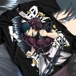 Jujutsu Kaisen Fushiguro Toji T-shirt Anime Horror Black Short Sleeve All Size