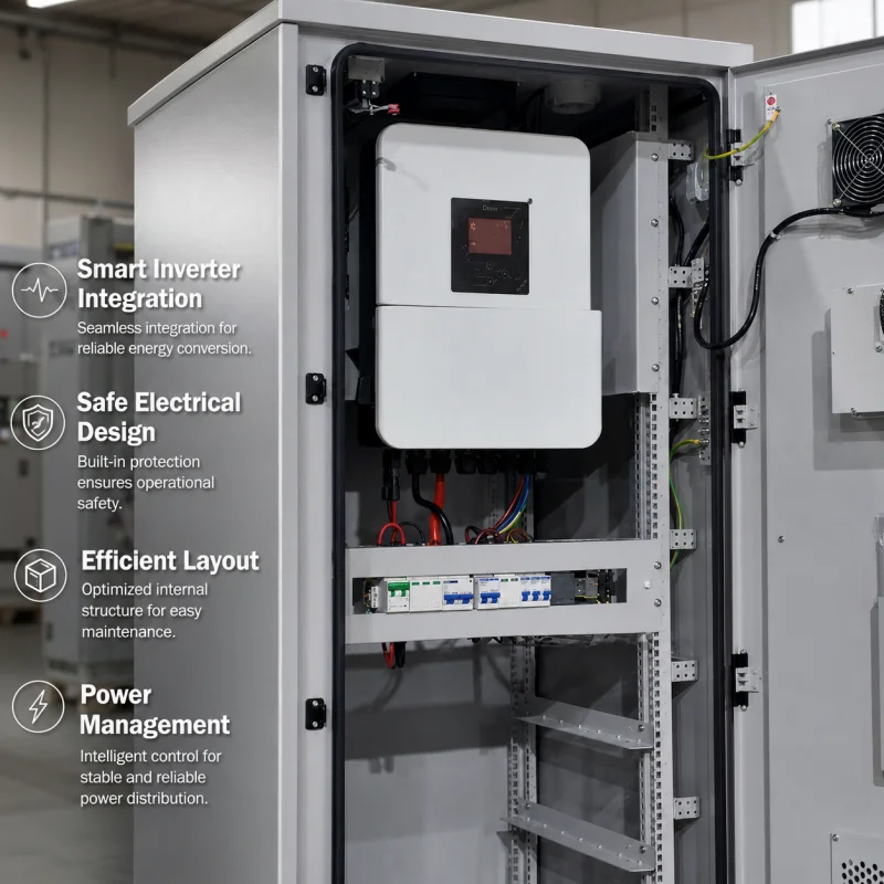 Top Performance Commercial Hybrid Inverter Energy Storage Cabinet 100kw 200kwh For Agricultural Farm Peak Shaving Function
