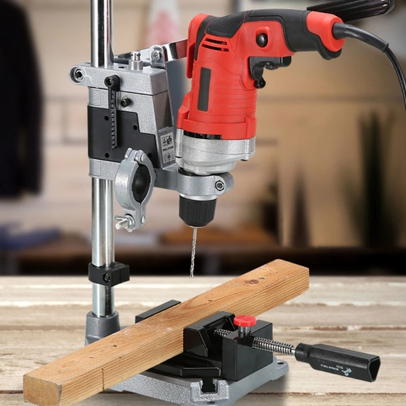 Potente doble agujero doble soporte estante taladro para herramienta manual taladro eléctrico KXRE preciso
