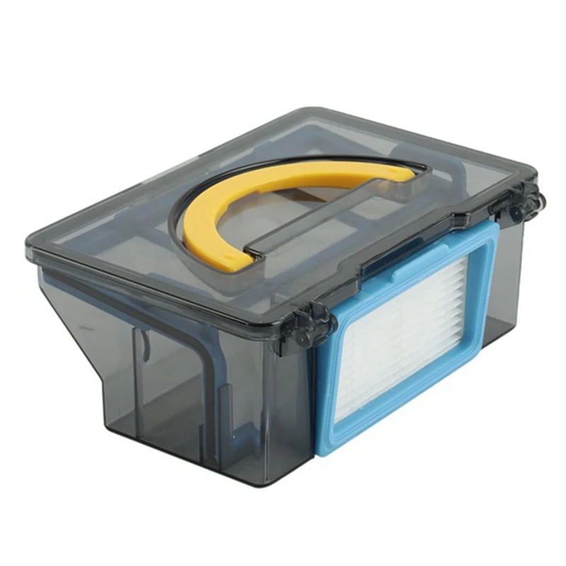 1 pçs caixa de poeira peças reposição para ilife v5s v3 v5 v5s pro robô aspirador peças com filtro hepa + filtro hepa eficiente