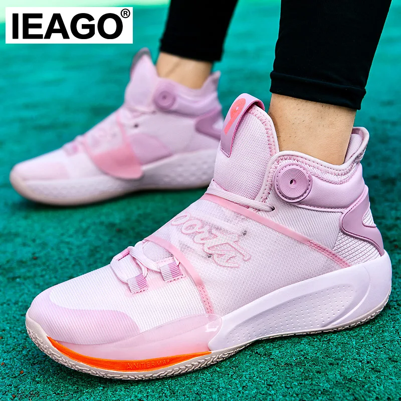 IEAGO men women basketball shoes casual breathable trainers outdoor sports running sneakers