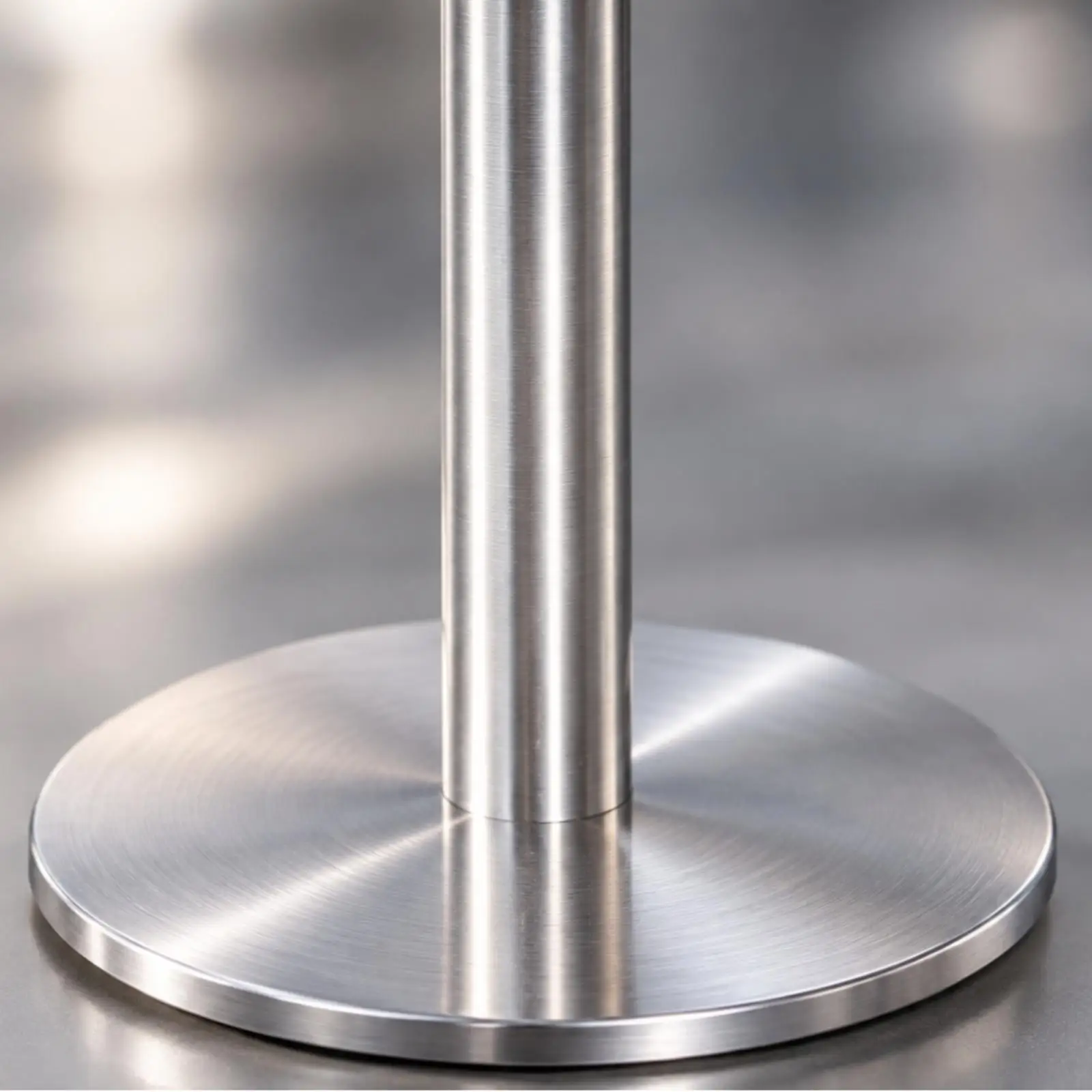 Commercial Grade Cylindrical Table Base with Cross Mounting Frame for Cafe Bar Furniture