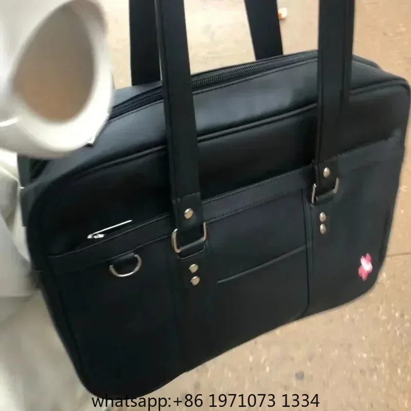 2026 New Women Japanese JK Uniform PU Bag Student Commuter School Bag Large Capacity One Shoulder Straddle Bags Handbag ToteBag