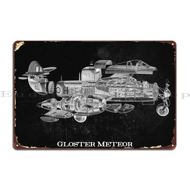 Gloster Meteor Metal Plaque Poster Wall Mural Cinema Vintage Classic Printed Tin Sign Poster