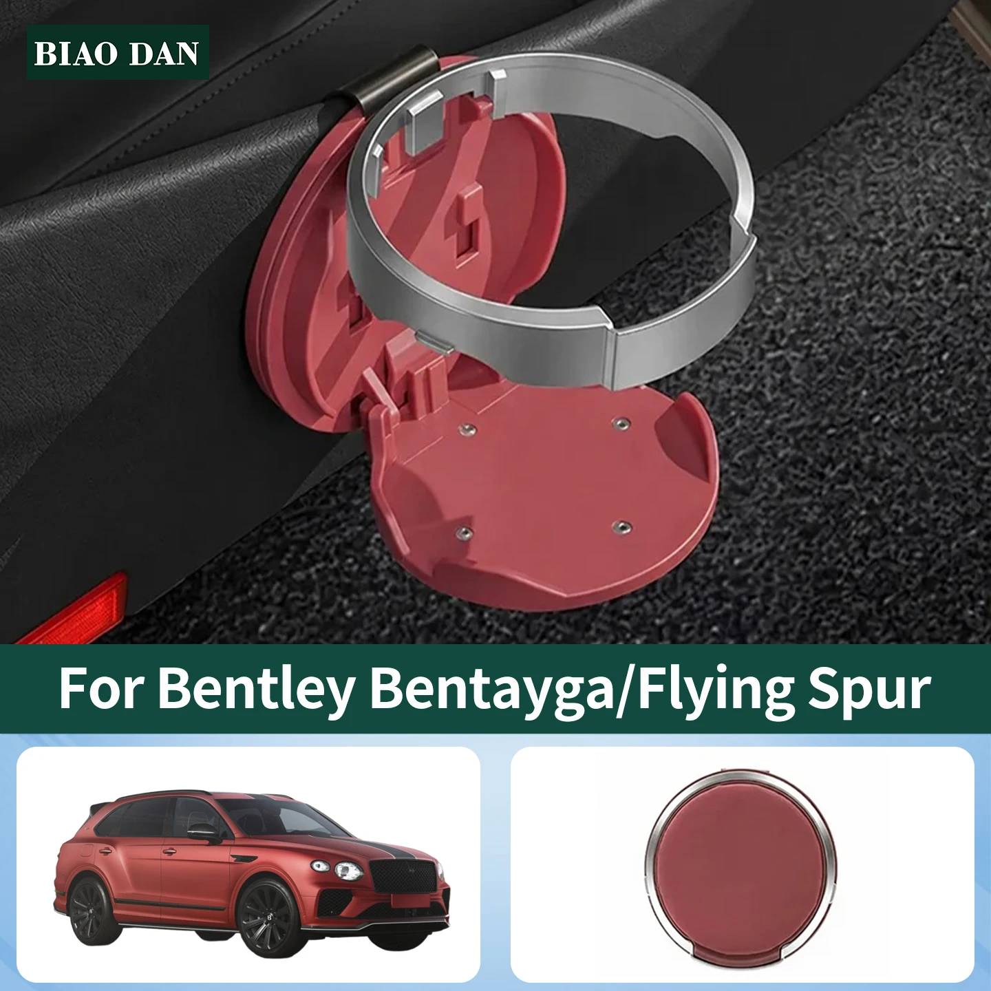 For Bentley Bentayga Car Door Cup Holder Flying Spur/Continental Foldable Multifunctional Cup Tray Storage Bracket Accessories