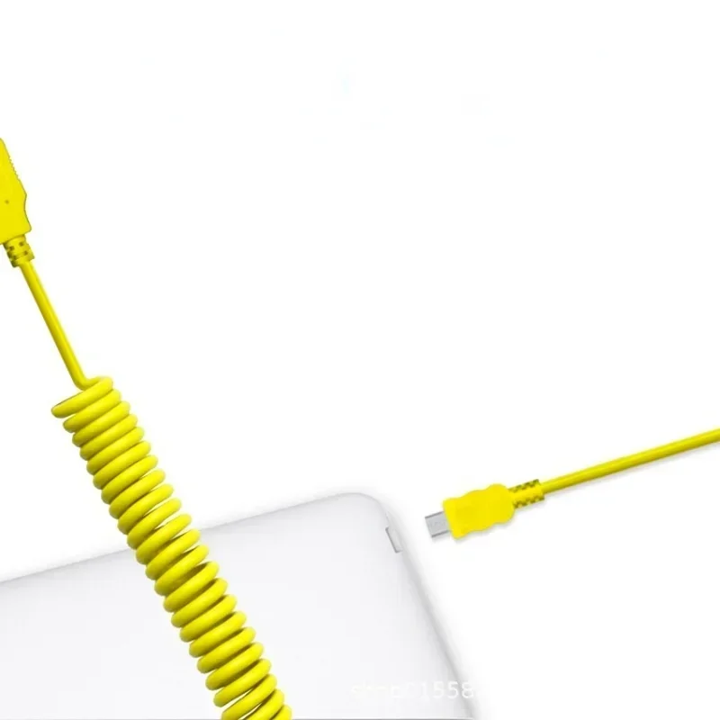 Выдвижной удлинитель для быстрой зарядки USB-C, спиральный пружинный кабель для зарядного устройства S10 S9 S8 Plus