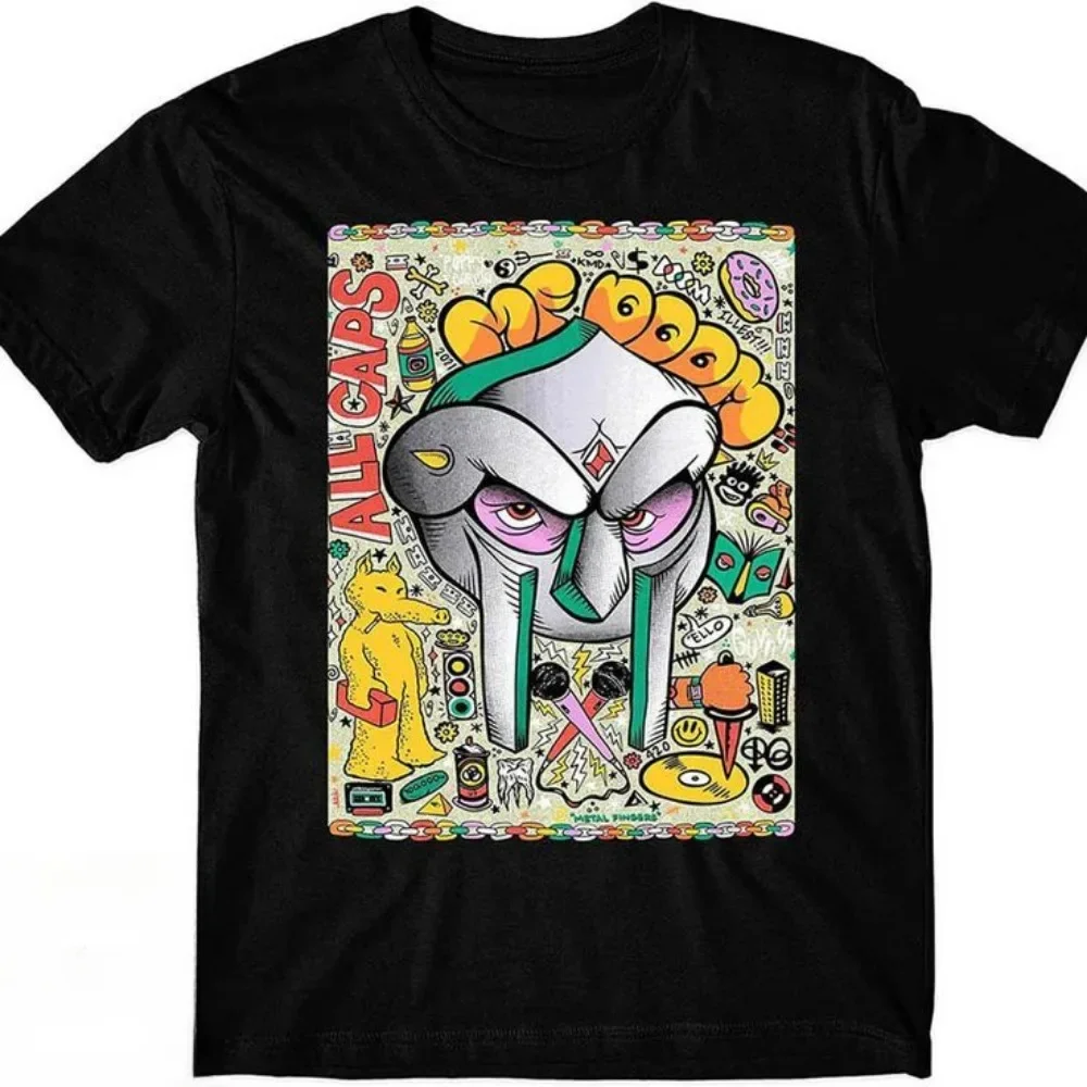 MF DOOM Madvillain The Masked Man Fantasy T-shirts Graphic Tshirt Tops Male Loose Hip Hop T Shirt Men Women Cotton T-shirts