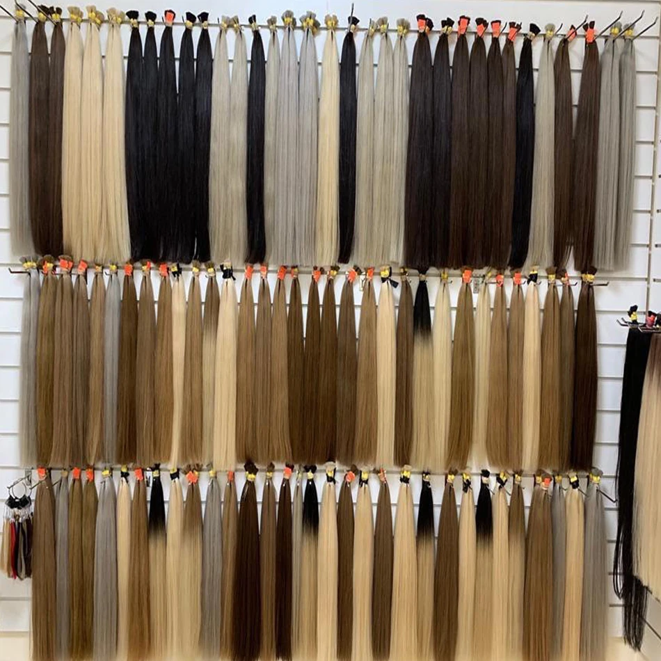 100% Real Human Hair Extensions Highlight  Straight Natural Black Blonde 613 Unprocessed Smooth For Braiding Bulk for Women ﻿