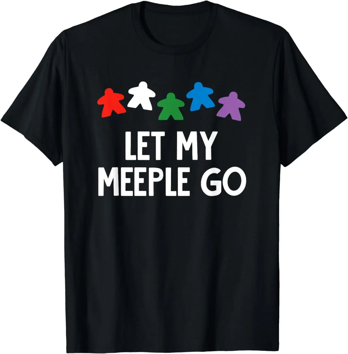 Funny Board Game T-Shirt: Let My Meeple Go T-Shirt Graphic T Shirts Women Clothing Tops Camisas De Mujer