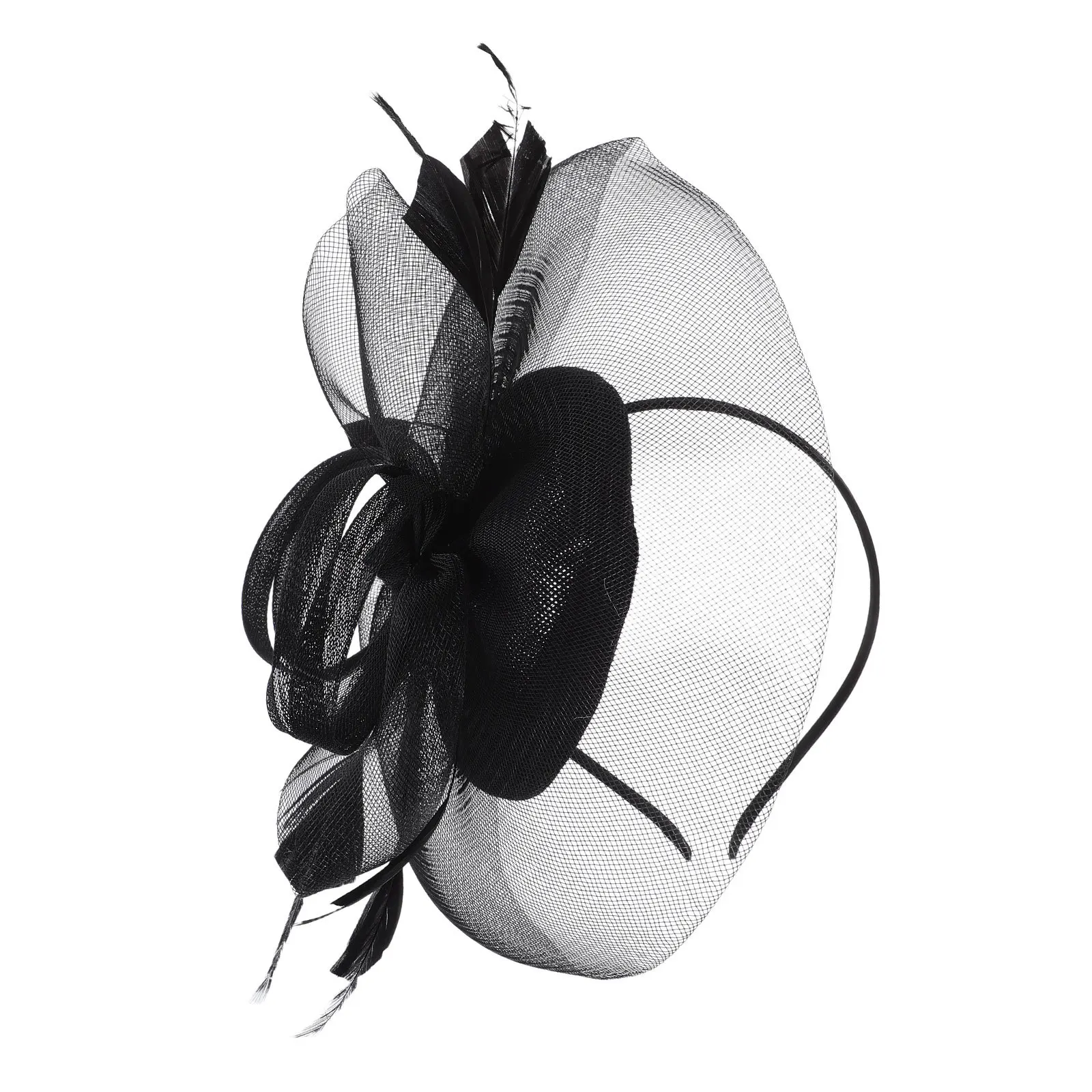 

Fascinator Headband Hat for Women Tea Party Wedding Gauze Headdress Lightweight Comfortable Fade Resistant Graceful Mesh Design